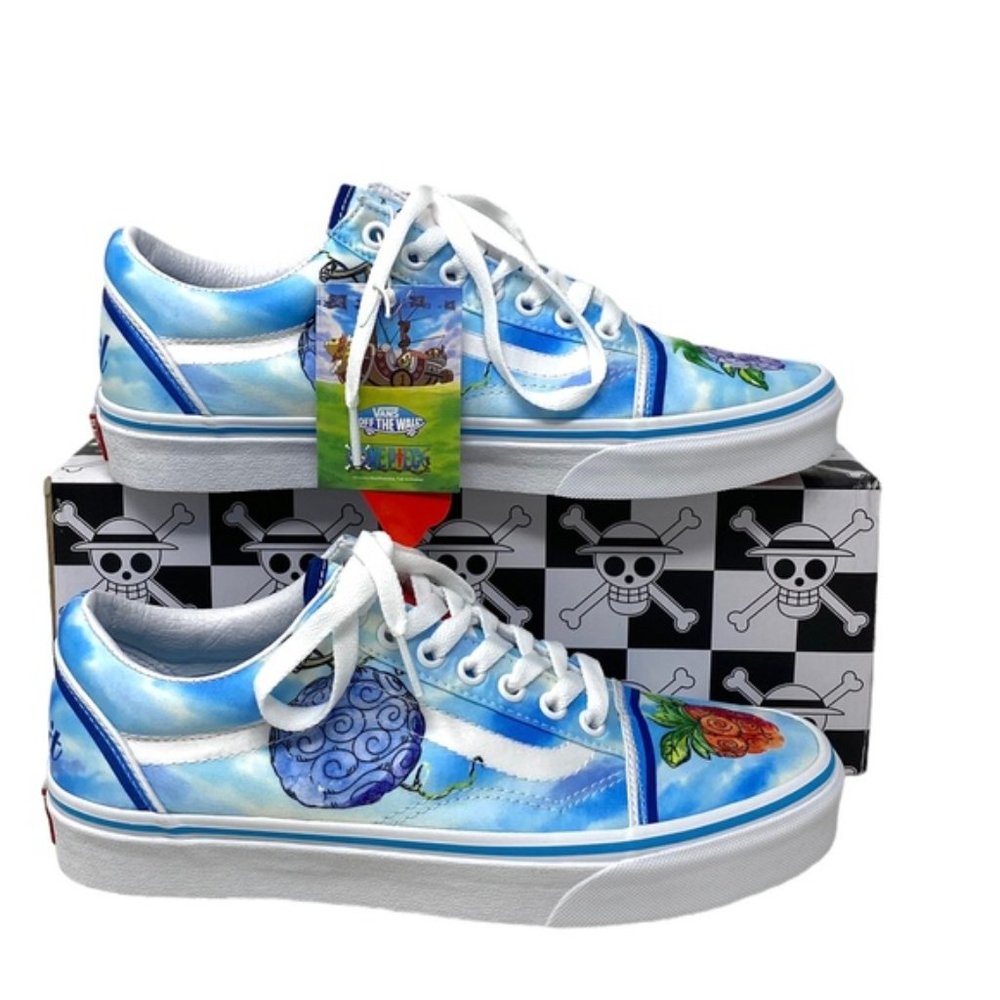 VANS x One Piece Old Skool Low Shoes Skate Canvas Women's Sneakers VN0007NT7WN - Picture 10 of 12